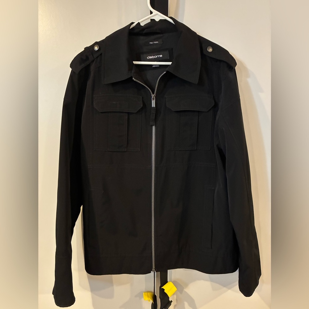 Claiborne Men's Black jacket Sz L